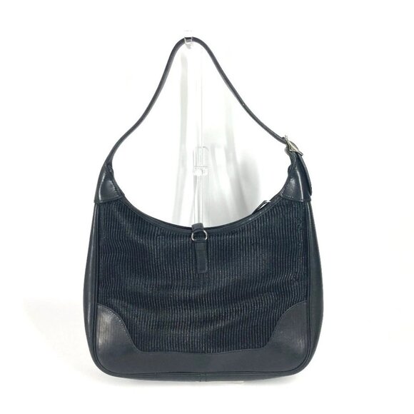 HERMES Trim 31 Trim 31 bag Shoulder Bag straw / Leather Black/SilverHardware - Picture 12 of 15